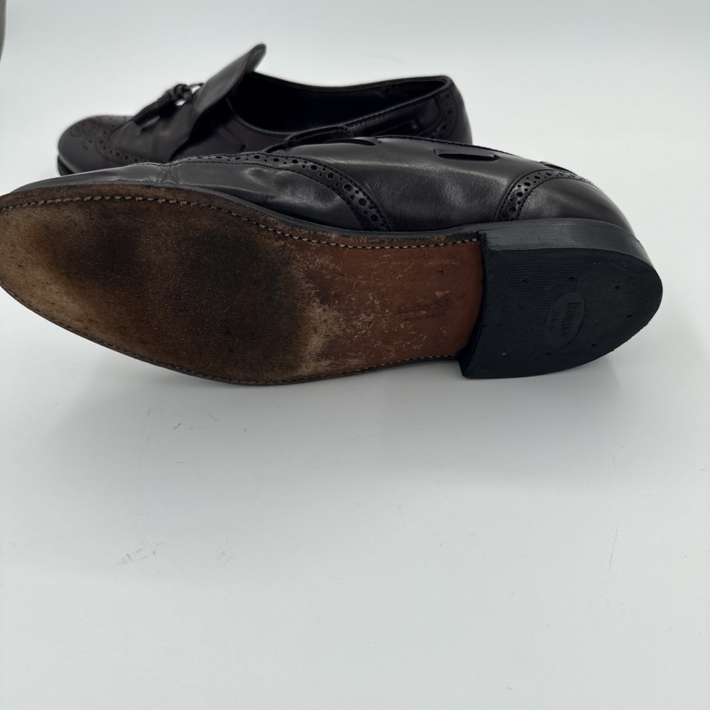 Dexter Mens 10.5 Burgundy Leather‎ Tassel Loafer Shoes Wingtip Brogue Design - Picture 13 of 13